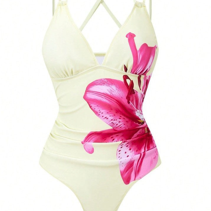 Women's swimsuit with elegant floral print Mune Fashion