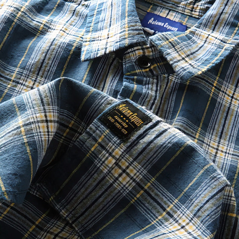 Men's Checked Flannel Shirt with Chest Pockets and Regular Fit Mune Fashion