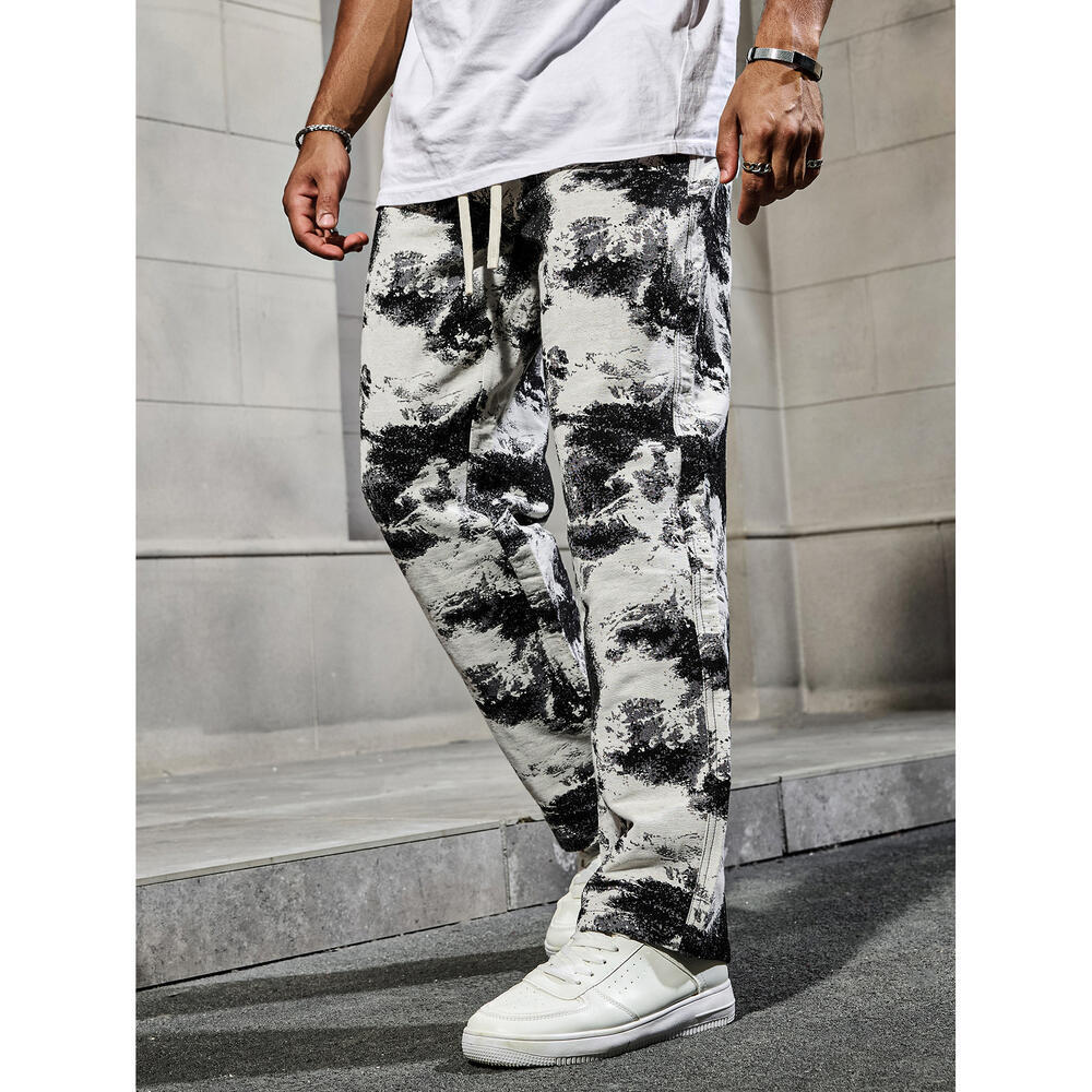 Men's fashionable leisure pants with unique graphic print Mune Fashion