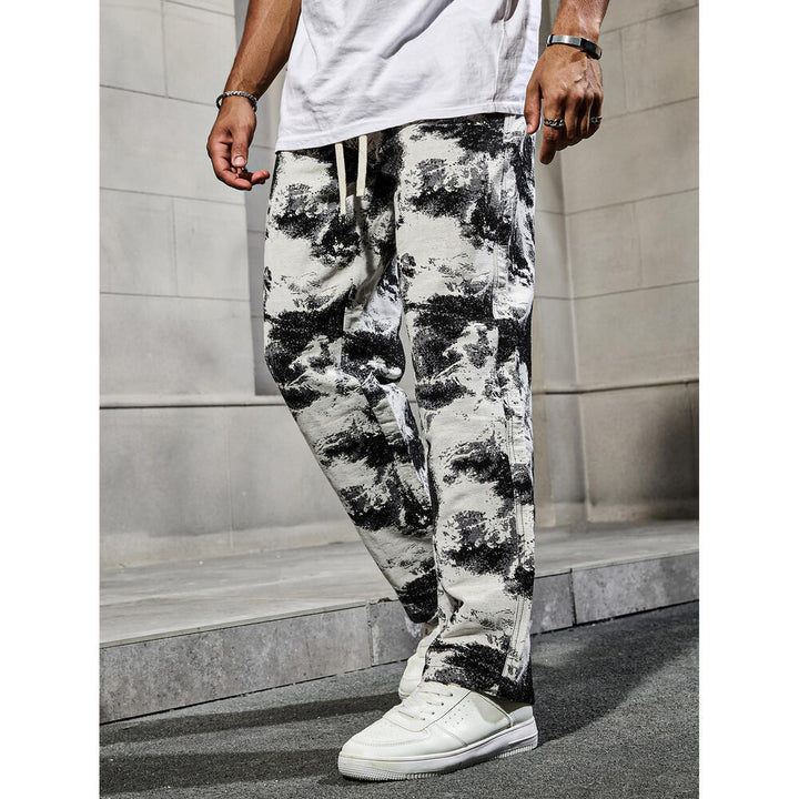 Men's fashionable leisure pants with unique graphic print Mune Fashion