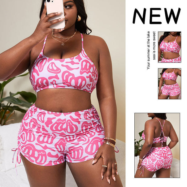 Women's high-waisted bikini set with sporty design and sophisticated pattern Mune Fashion
