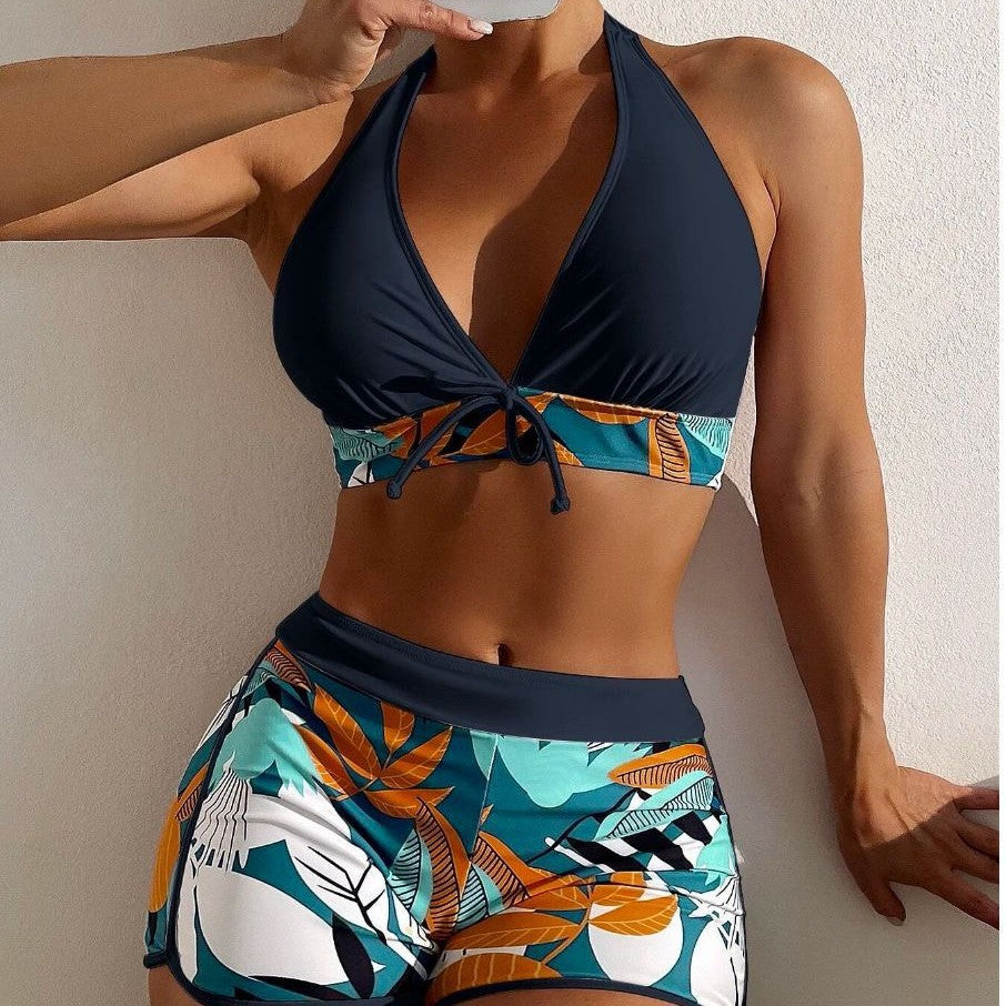 Women’s Sporty Bikini Set with Floral Design Mune Fashion