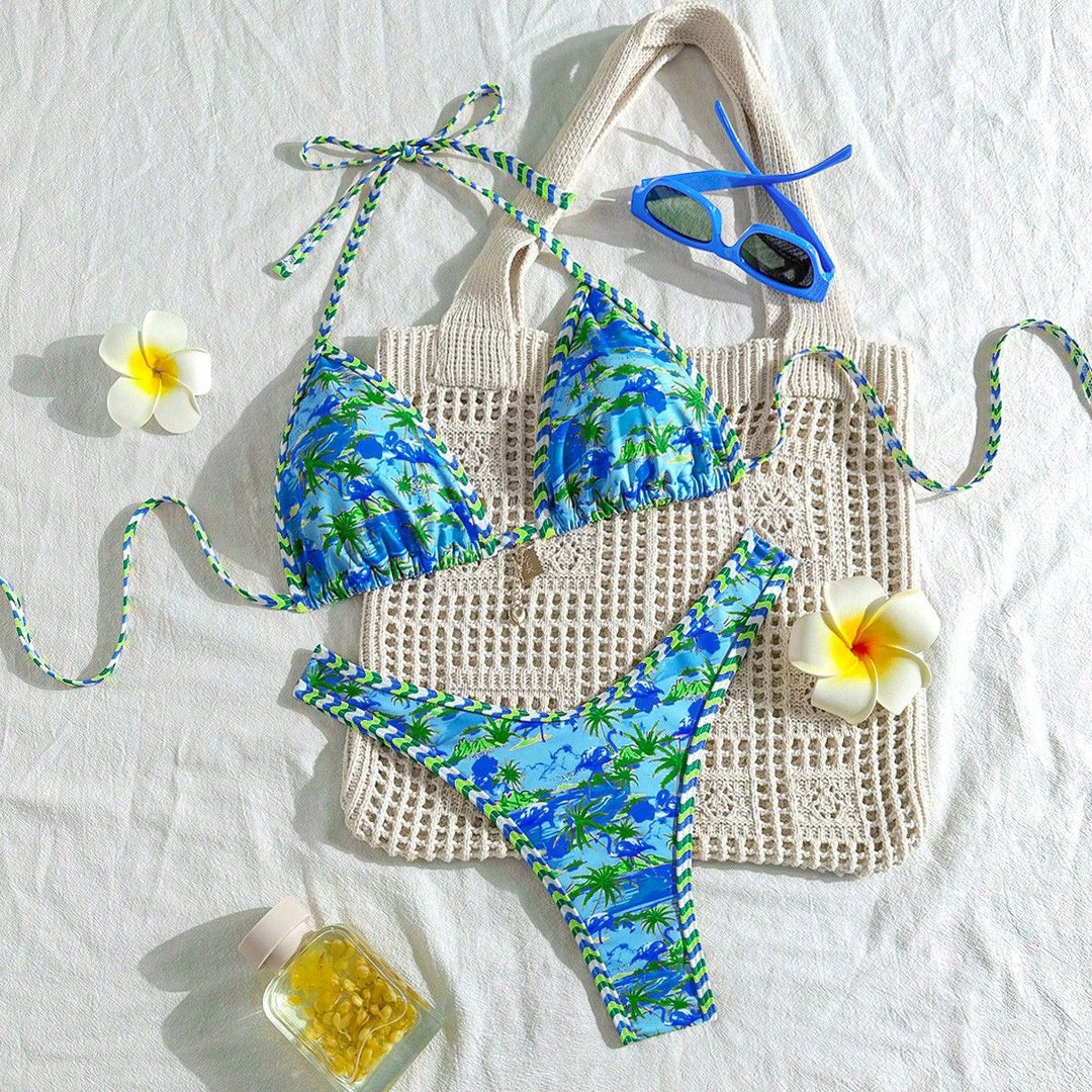 Women's High-Quality Triangle Bikini with Maritime Motif Mune Fashion