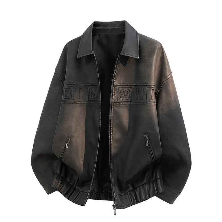 Men's Casual Leather Jacket Mune Fashion