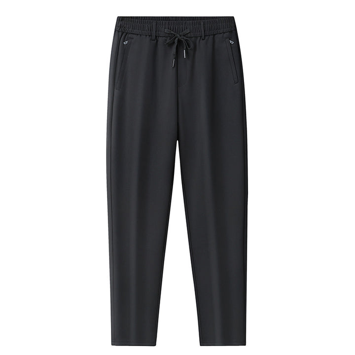 Men's Casual Jogging Pants with Elastic Waistband, Drawstring, and Tapered Leg Mune Fashion