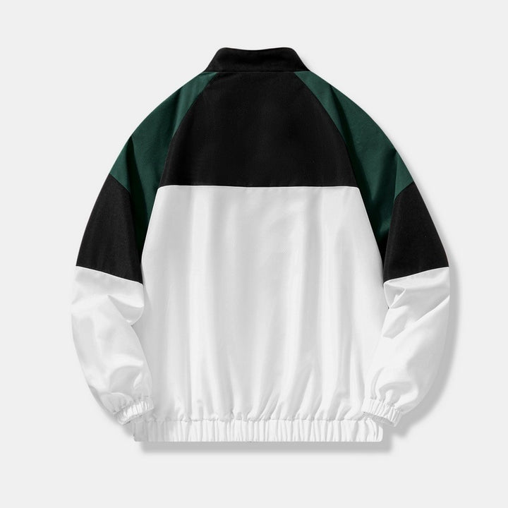 Men's sporty transitional jacket with high collar and zipper Mune Fashion