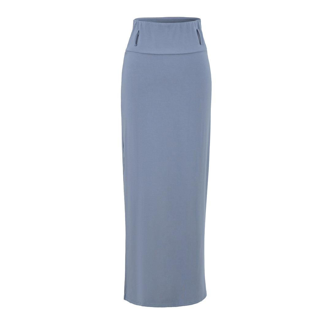 Women's Maxi Pencil Skirt made of stretch jersey with high fold-over waistband Mune Fashion