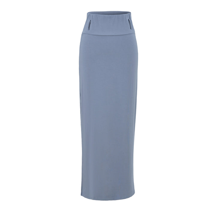 Women's Maxi Pencil Skirt made of stretch jersey with high fold-over waistband Mune Fashion