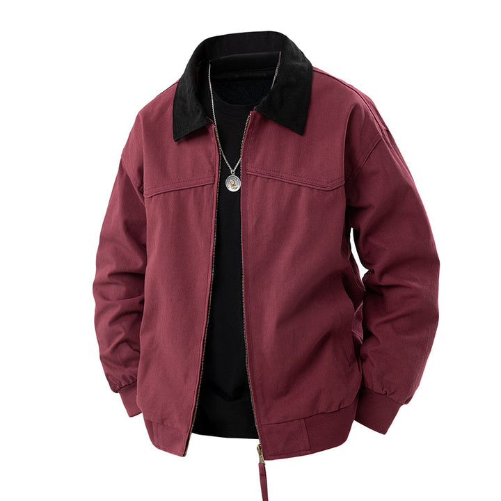 Men's Casual Jacket with Foldable Collar Mune Fashion