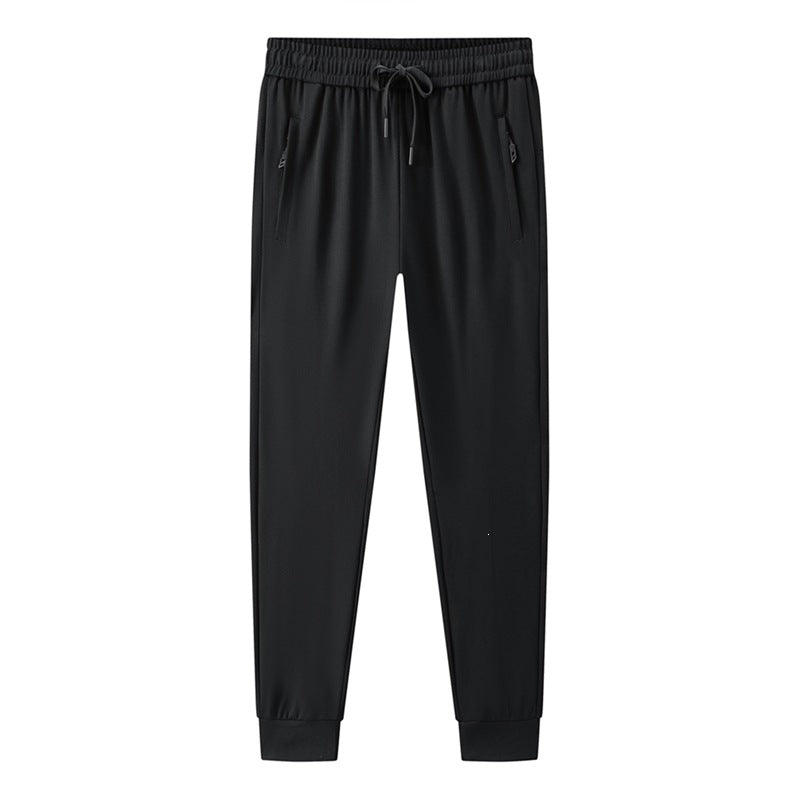 Men's Breathable Tech Jogging Pants with Elastic Waistband, Drawstring & Slim Tapered Silhouette Mune Fashion