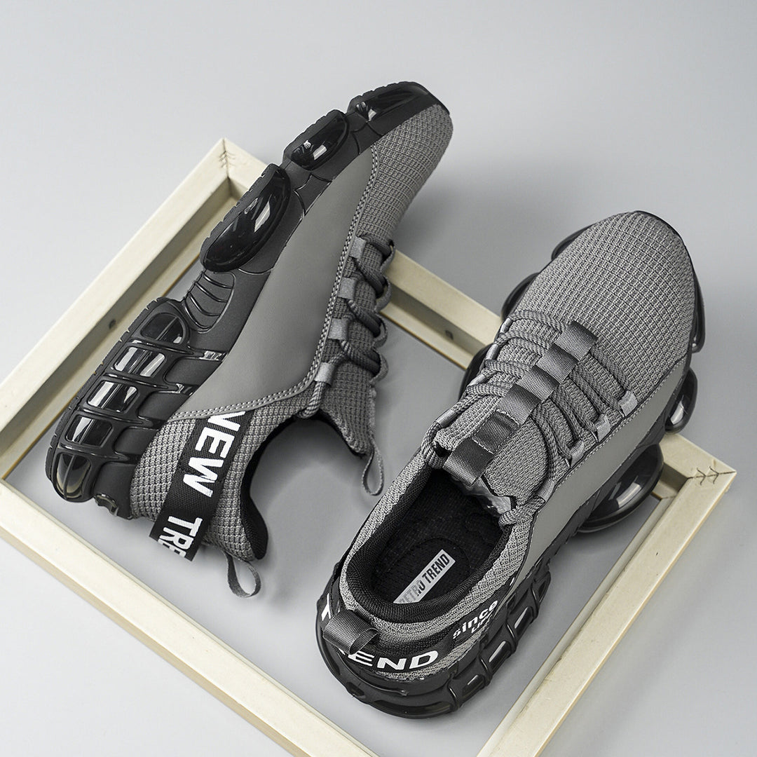 Unisex fashionable platform sneaker with air-cushioned damping pods and knitted comfort upper Mune Fashion