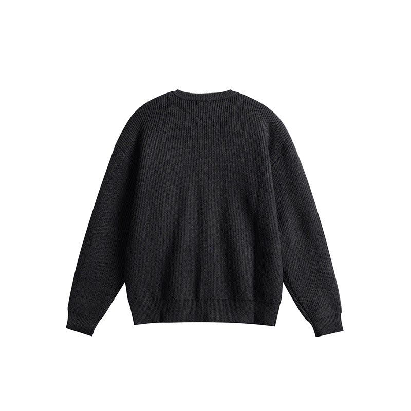 Women's Oversized Ribbed Knit Cardigan with Round Neck and Full Button Placket Mune Fashion