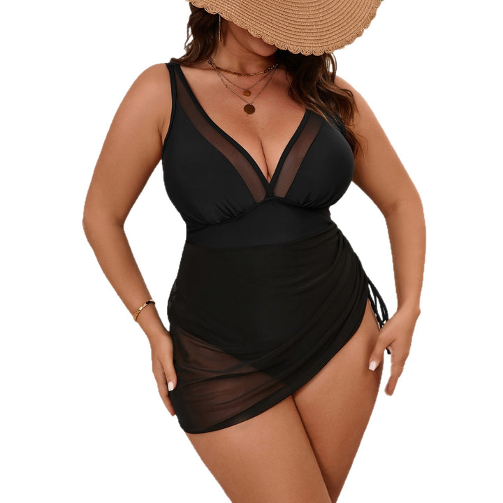 Women's swimsuit with deep V-neckline and transparent inserts Mune Fashion