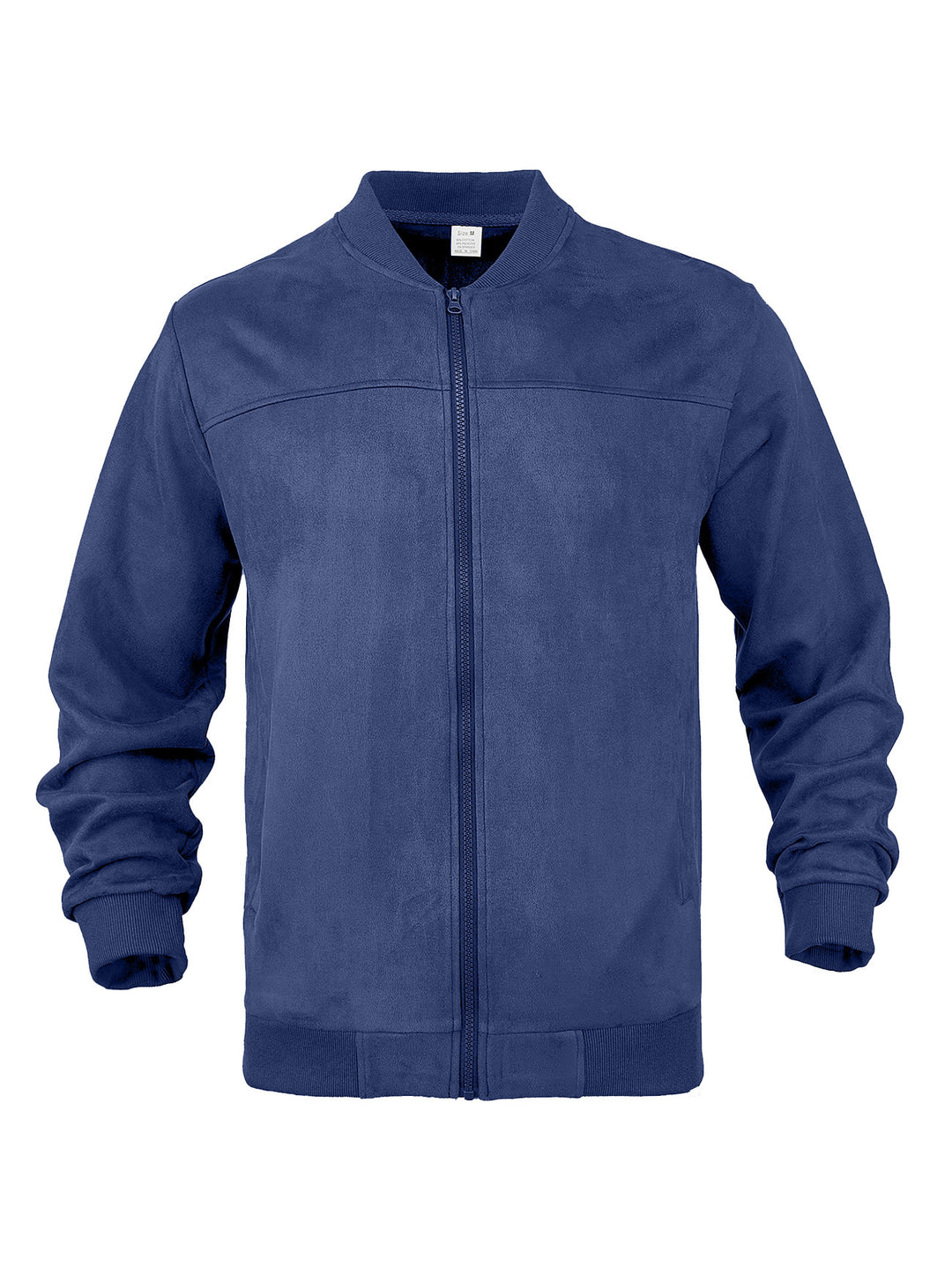 Men's suede bomber jacket with elastic ribbed cuffs Mune Fashion