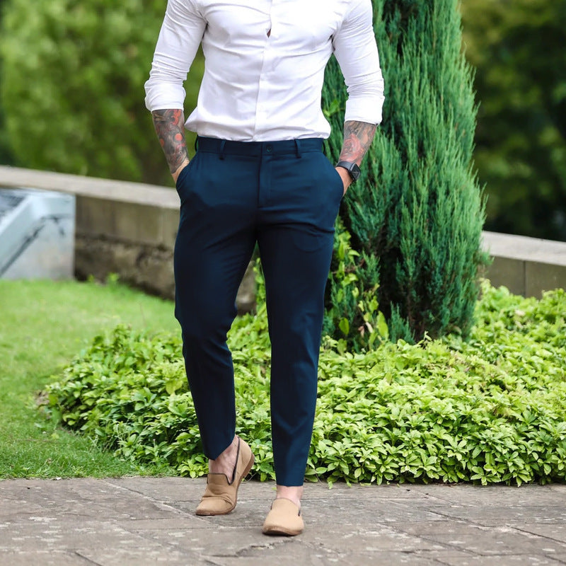 Men's Slim-Fit Stretch Chino with tapered leg and discreet side pockets Mune Fashion