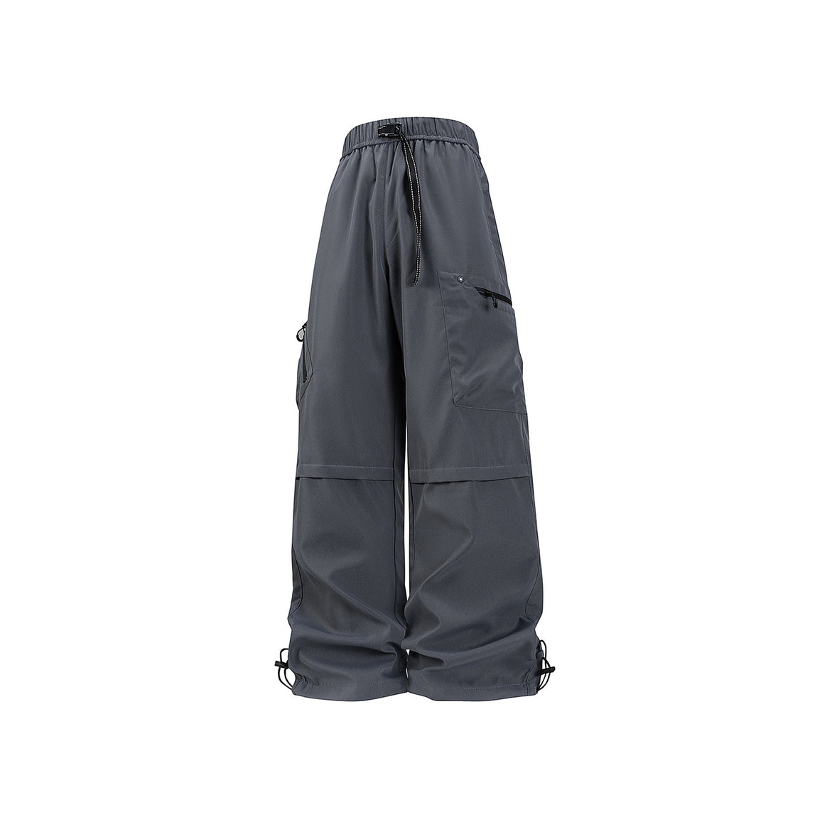 Damen Weite Utility-Cargohose mit verstellbarem Beinabschluss und Multifachtaschen Mune Fashion