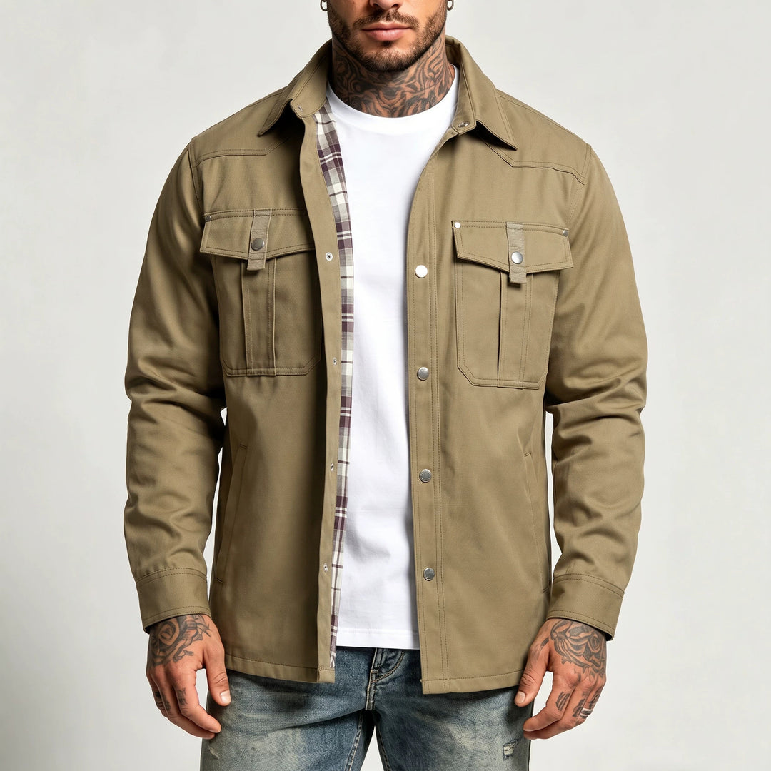 Men's Canvas Shirt Jacket Mune Fashion