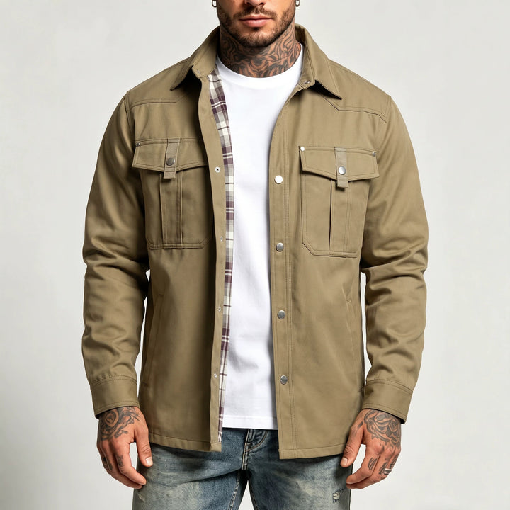Men's Canvas Shirt Jacket Mune Fashion
