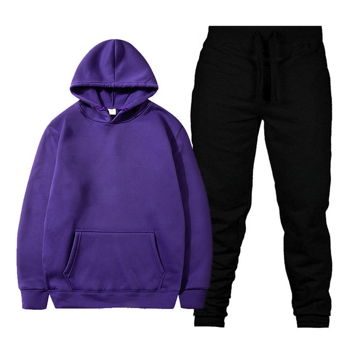 Unisex nan comfortable hoodie jogging suit set with kangaroo pocket, elastic drawstring waistband and ribbed cuffs Mune Fashion