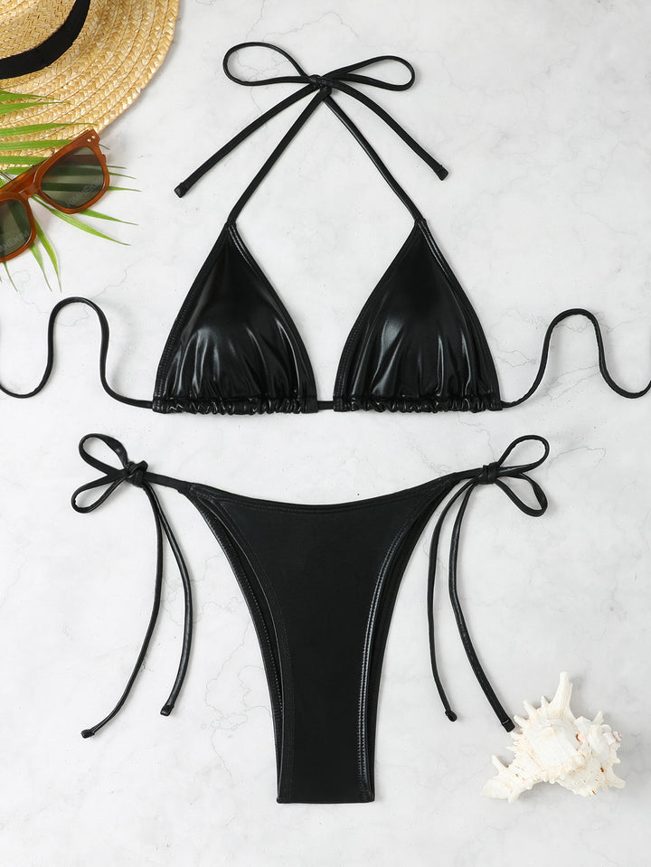 Women Triangle Bikini Set with High Cuts and Adjustable Straps Mune Fashion