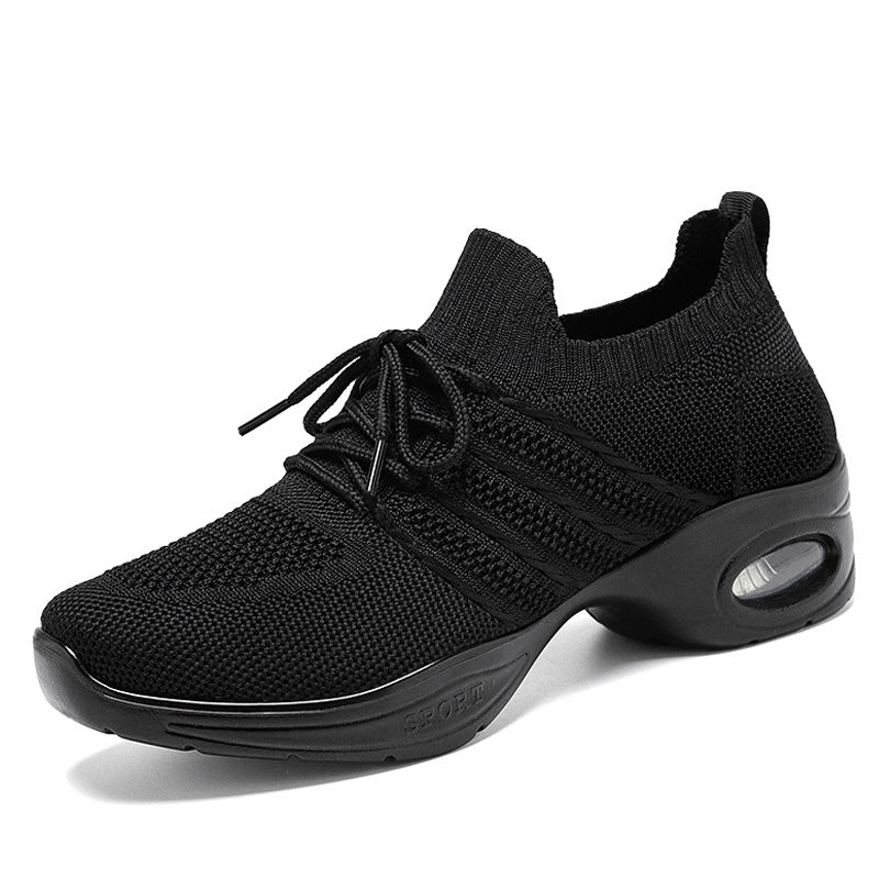 Women's avant-garde knit platform sneakers with cushioned air unit, sock-like entry and ergonomic memory footbed Mune Fashion