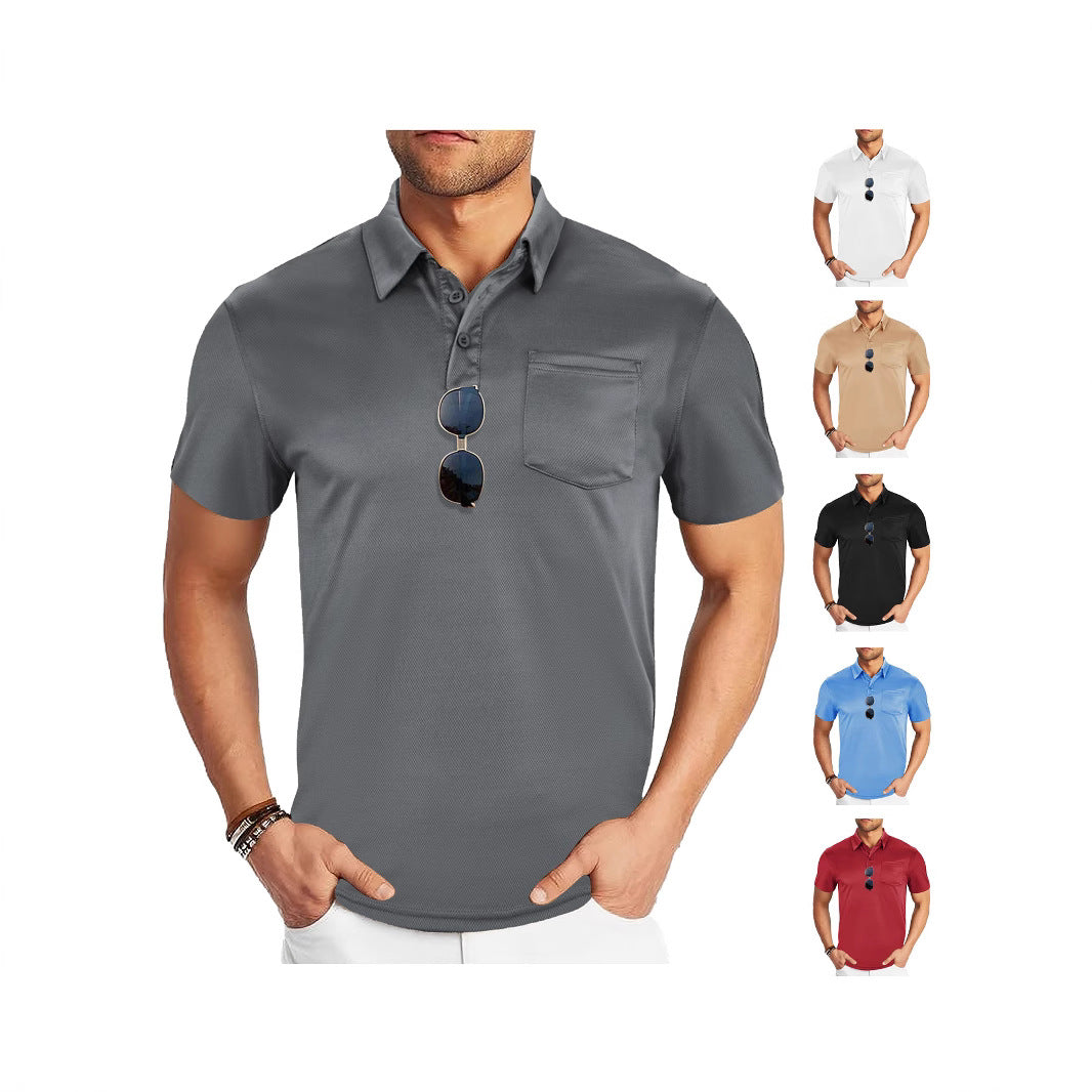 Men's functional polo shirt with chest pocket and breathable mesh structure Mune Fashion