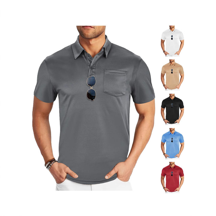 Men's functional polo shirt with chest pocket and breathable mesh structure Mune Fashion
