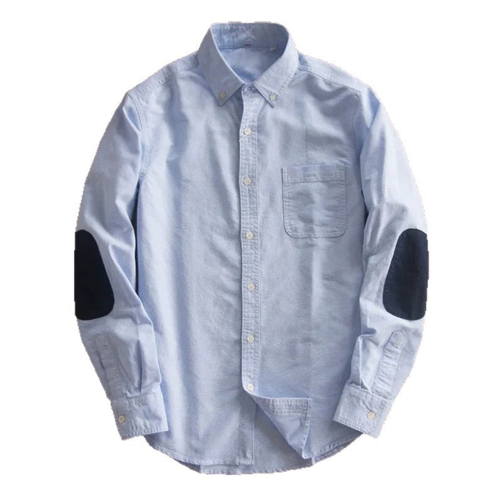 Men's Long Sleeve Shirt with Contrast Sleeves