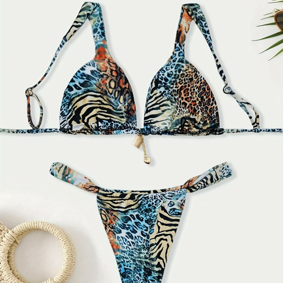 Women's Halter Bikini with Animal Print Mune Fashion