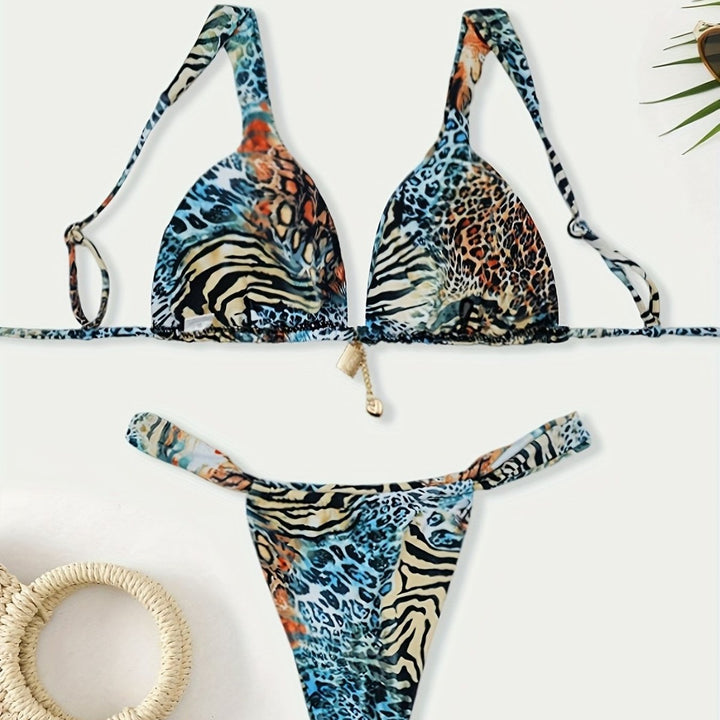 Women's Halter Bikini with Animal Print Mune Fashion