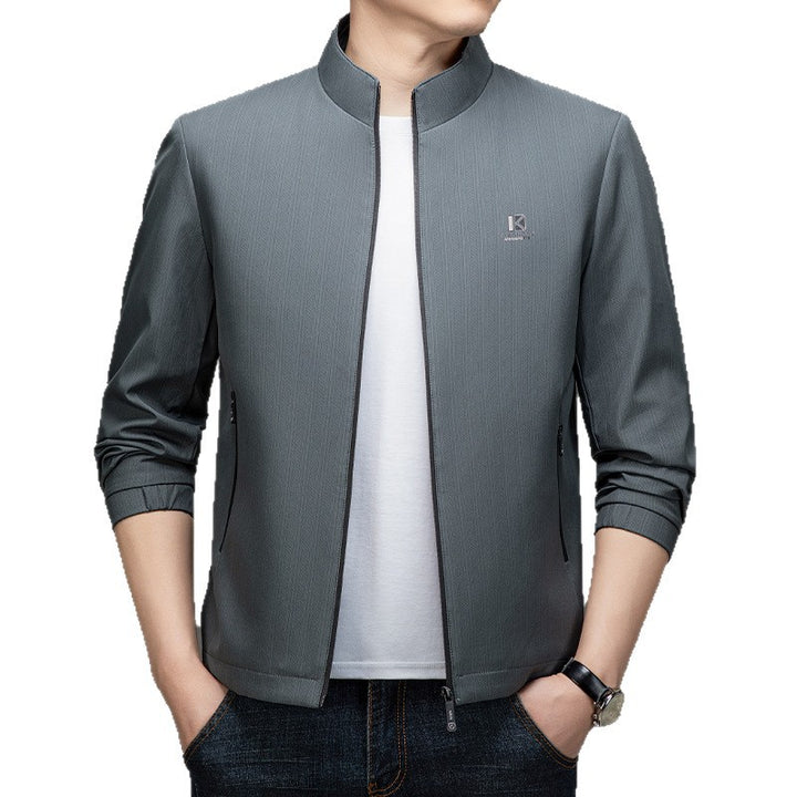 Men's Lightweight Utility Jacket with High Collar Mune Fashion