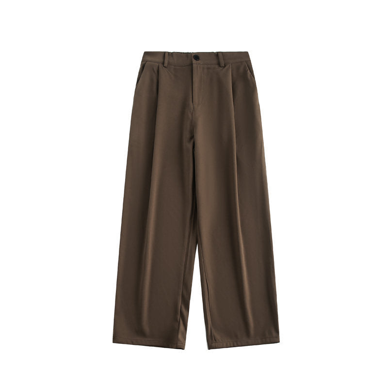 Ladies wide high-waisted trousers with pleats and wide leg Mune Fashion