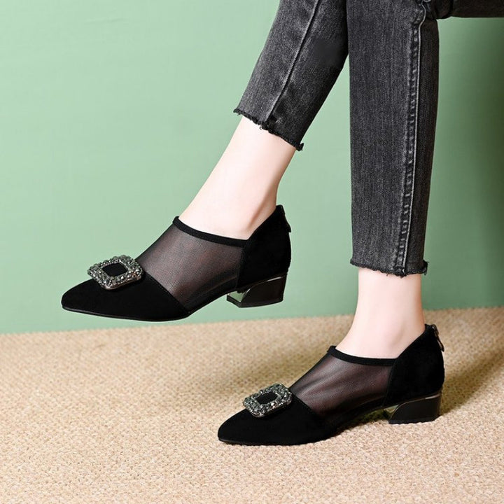 Women Elegant Slingback Ballerinas with Glitter Detail Mune Fashion