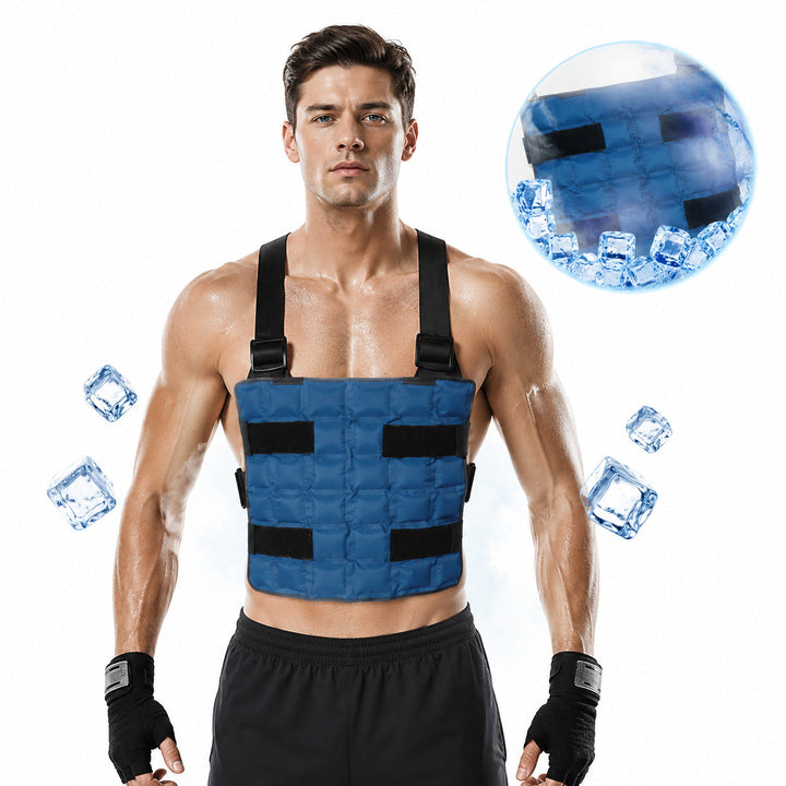 Unisex cooling therapy vest with reusable gel packs and adjustable Velcro closures Mune Fashion