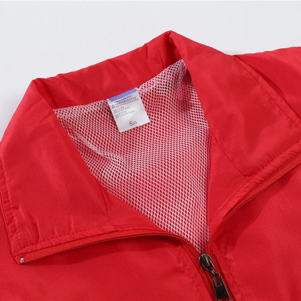 Men's Lightweight Windbreaker with Mesh Lining, Stand Collar & Elastic Hem Mune Fashion