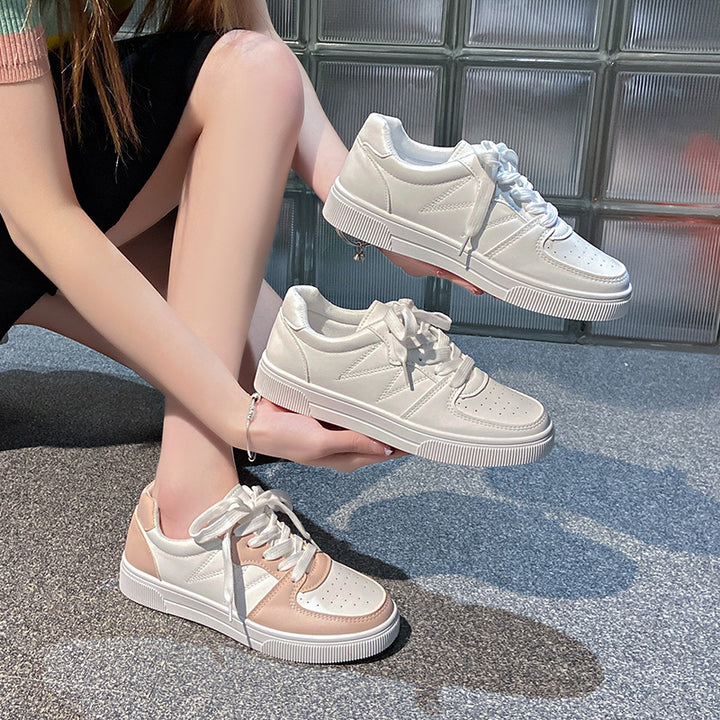 Women's Low Platform Sneakers with Padded Shaft and Classic Lacing Mune Fashion