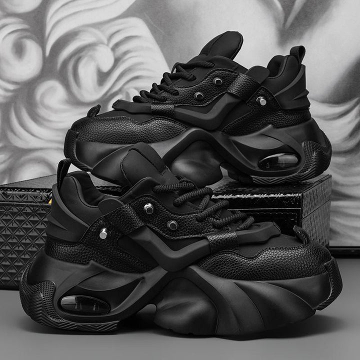 Women Voluminous Platform Sneakers with Sculptural Sole and Visible Air Chamber Mune Fashion
