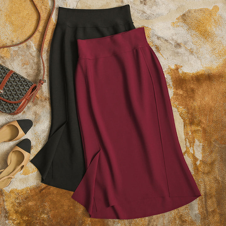 Women Elegant and figure-hugging Midi Skirt Mune Fashion