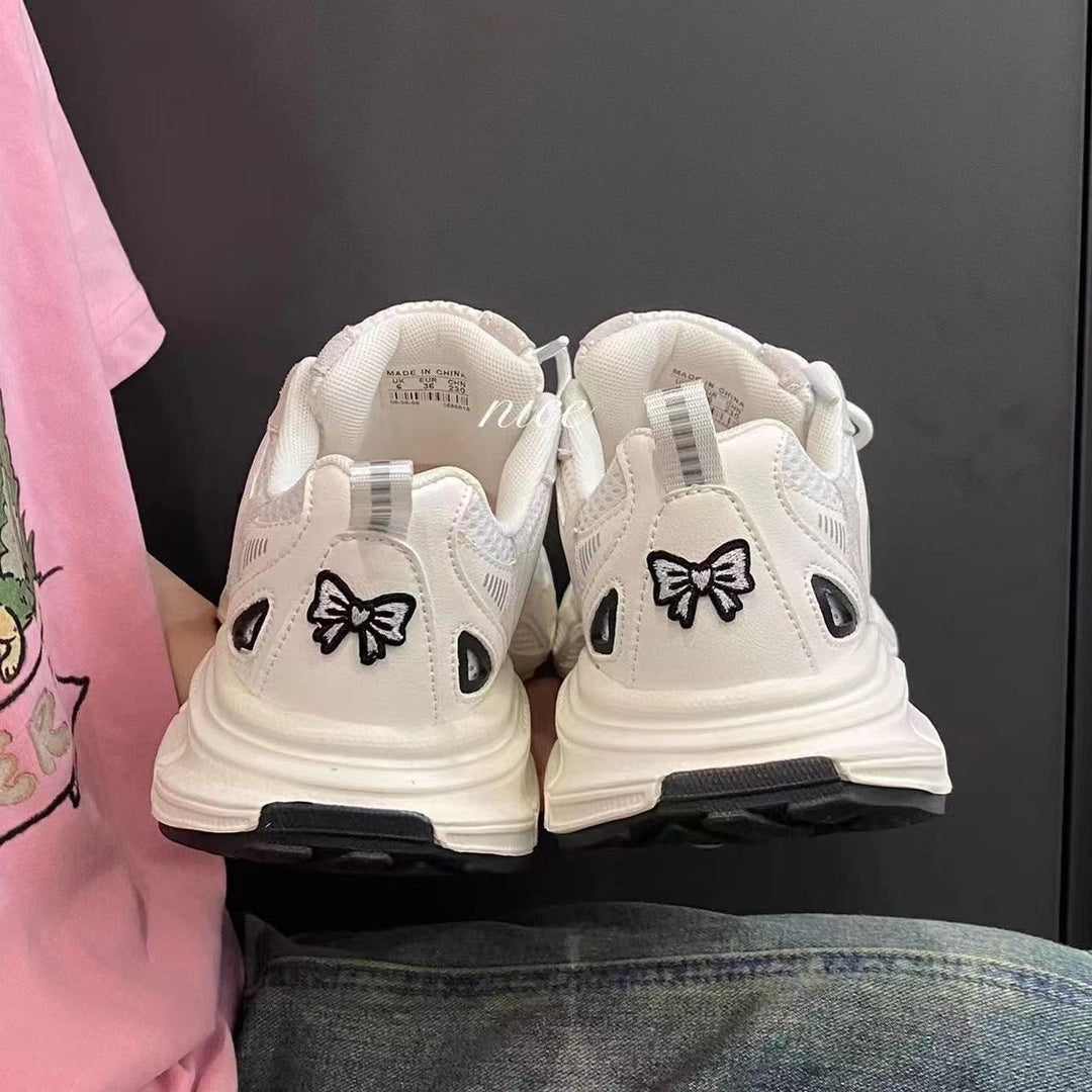 Women's sneakers with playful bow detail and breathable mesh upper Mune Fashion