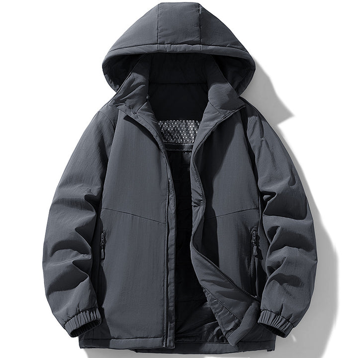 Men's Padded Thermal Winter Jacket with Hood, Water-Repellent Outer Shell and Zipper Pockets Mune Fashion
