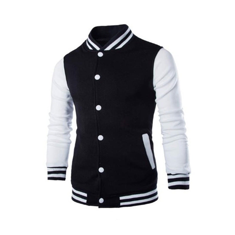 Men's classic college jacket in baseball style with contrasting sleeves and ribbed cuffs Mune Fashion