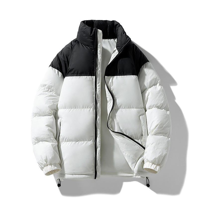 Men's padded thermo down imitation jacket with high stand-up collar and drawstring Mune Fashion