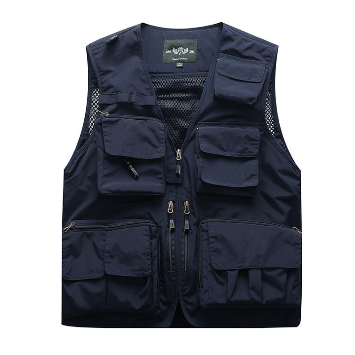 Men's multifunctional fishing and utility vest with mesh insert Mune Fashion