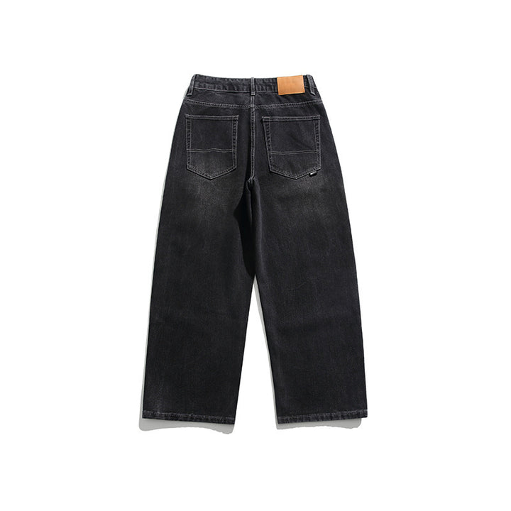 Unisex Wide Baggy Jeans with Drawstring Waist, Pleated Front and Utility Pockets Mune Fashion