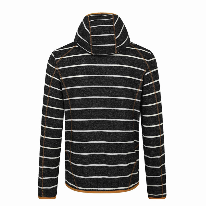 Unisex Striped Knit Half Collar Sweater with Raglan Sleeves Mune Fashion