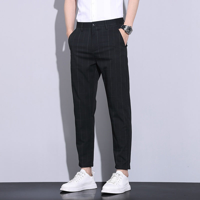 Men's Elegant Checked Chino Pants Mune Fashion