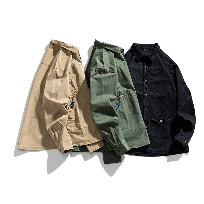 Men's utility overshirt made of sturdy cotton twill with multiple pockets Drune