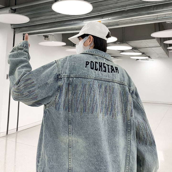 Men's Fashion Denim Jacket with Creative Accents Mune Fashion