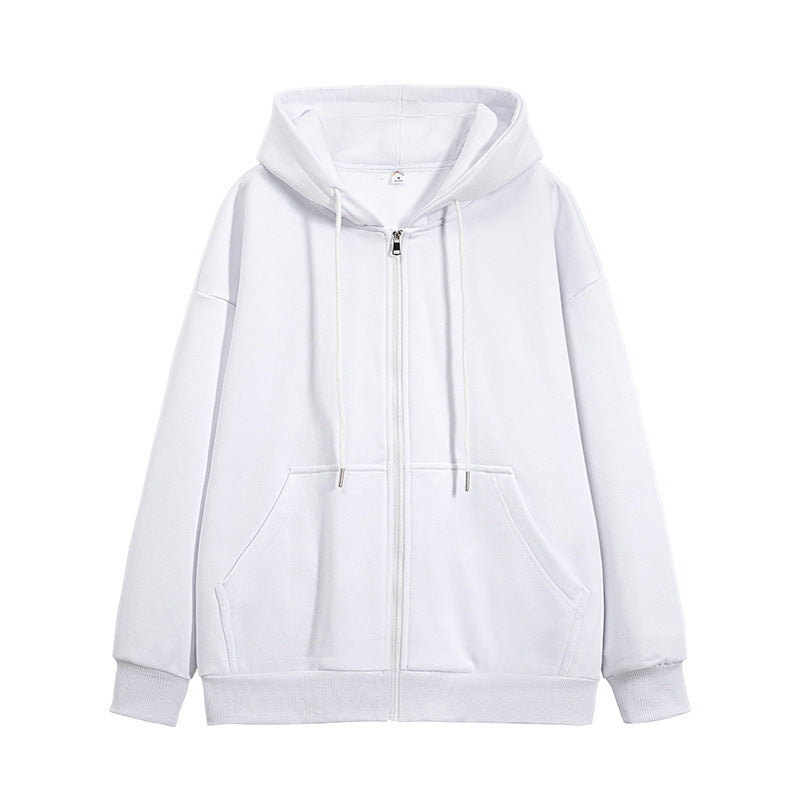Unisex Oversize Hoodie Fleece Jacket with Boxy Cut and Metal Zipper Drune