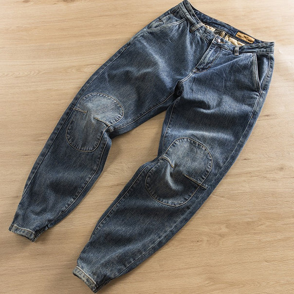 Men's Casual Jeans with Reinforced Knees Mune Fashion